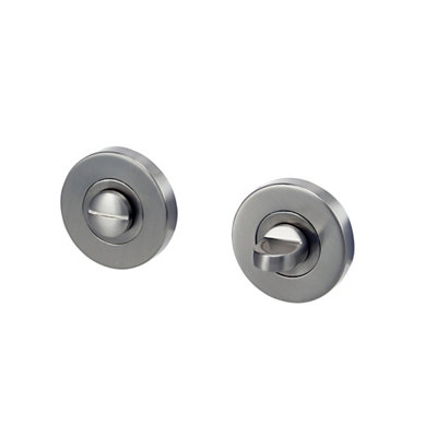 Colours Arsk Satin Steel Bathroom Turn & Release Lock (Dia)53Mm