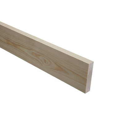 Cheshire Mouldings Smooth Planed Pine Stripwood (L)2.4M (W)92Mm (T)25Mm