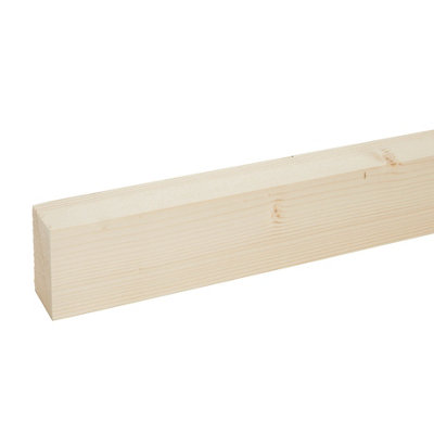 B&Q Smooth Planed Pse Whitewood Spruce Stick Timber (L)2.4M (W)70Mm (T)44Mm