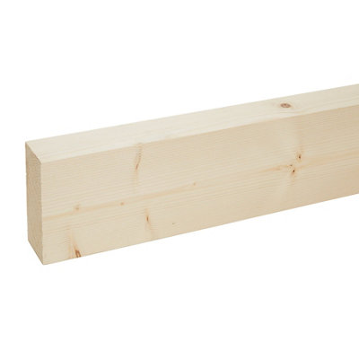 B&Q Smooth Planed Pse Whitewood Spruce Stick Timber (L)2.4M (W)94Mm (T)44Mm