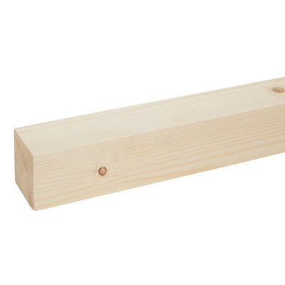 B&Q Smooth Planed Whitewood Spruce Stick Timber (L)2.4M (W)70Mm (T)69Mm