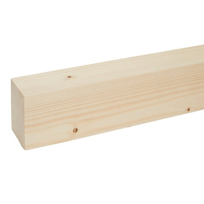 B&Q Smooth Planed Pse Whitewood Spruce Stick Timber (L)2.4M (W)94Mm (T)69Mm