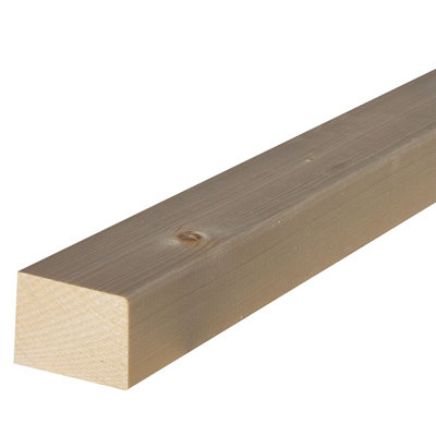 B&Q Smooth Planed Whitewood Spruce Stick Timber (L)2.4M (W)38Mm (T)38Mm