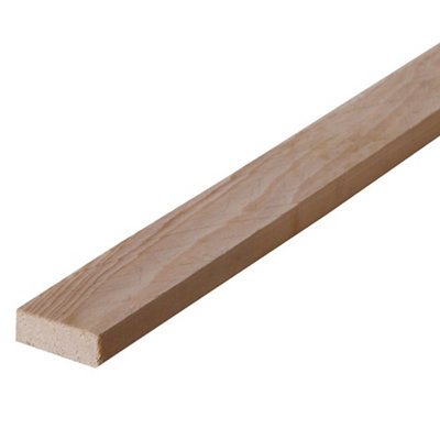 B&Q Rough Sawn Whitewood Spruce Stick Timber (L)2.4M (W)38Mm (T)15Mm
