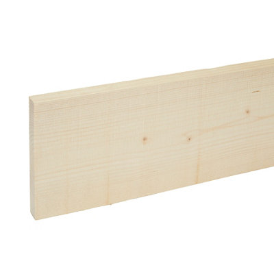 B&Q Rough Sawn Whitewood Spruce Stick Timber (L)2.4M (W)150Mm (T)19Mm