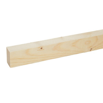 B&Q Rough Sawn Whitewood Spruce Stick Timber (L)2.4M (W)50Mm (T)32Mm