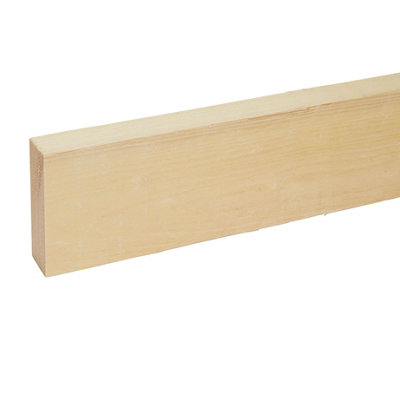 B&Q Rough Sawn Whitewood Spruce Stick Timber (L)2.4M (W)100Mm (T)32Mm