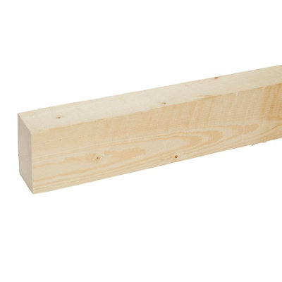 B&Q Rough Sawn Whitewood Spruce Stick Timber (L)2.4M (W)75Mm (T)47Mm