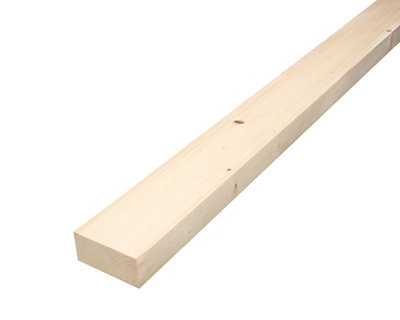B&Q Rough Sawn Whitewood Spruce Stick Timber (L)2.4M (W)100Mm (T)47Mm