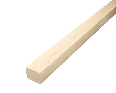B&Q Rough Sawn Whitewood Spruce Stick Timber (L)2.4M (W)75Mm (T)63Mm