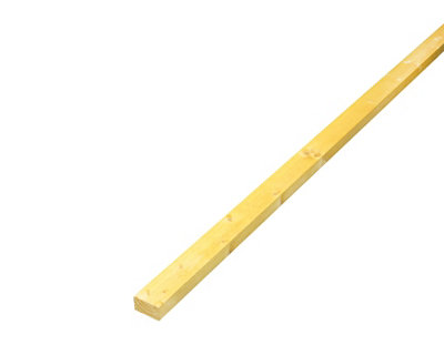 B&Q Rough Sawn Treated Whitewood Stick Timber (L)2.4M (W)38Mm (T)22Mm