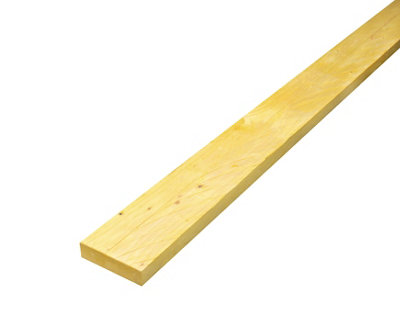 B&Q Rough Sawn Treated Whitewood Spruce Stick Timber (L)2.4M (W)100Mm (T)22Mm