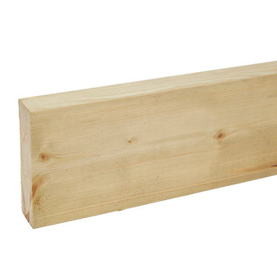 B&Q Planed C16 Treated Whitewood Spruce Stick Timber (L)4.8M (W)145Mm (T)45Mm