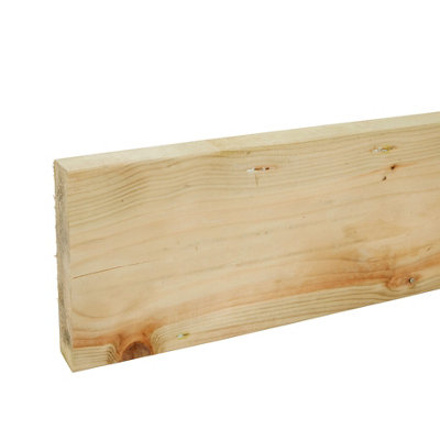 B&Q Planed C16 Treated Whitewood Spruce Stick Timber (L)4.8M (W)195Mm (T)45Mm