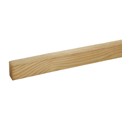 B&Q Rough Sawn Treated Whitewood Spruce Stick Timber (L)2.4M (W)38Mm (T)25Mm