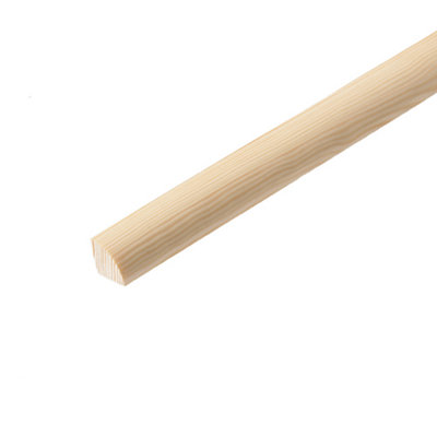 B&Q Natural Pine Quadrant Moulding (L)2400Mm (W)18Mm (T)18Mm