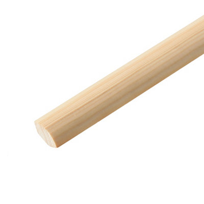 B&Q Natural Pine Quadrant Moulding (L)2400Mm (W)12Mm (T)12Mm