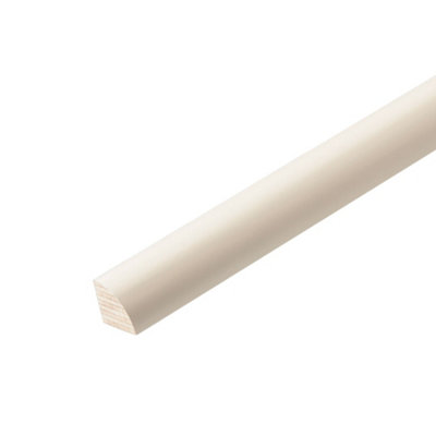 B&Q Primed White Pine Quadrant Moulding (L)2400Mm (W)9Mm (T)9Mm