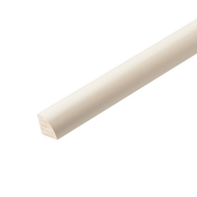 B&Q Primed White Pine Quadrant Moulding (L)2400Mm (W)12Mm (T)12Mm