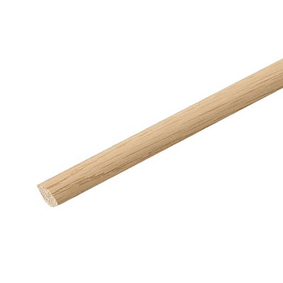 B&Q Unfinished Natural Oak Ovolo Moulding (L)2400Mm (W)8Mm (T)8Mm
