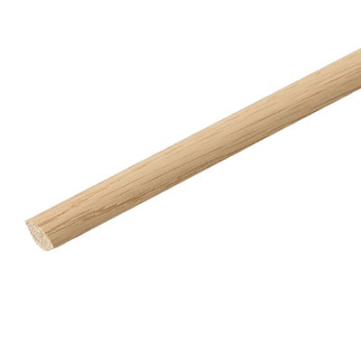 B&Q White Oak Ovolo Moulding (L)2400Mm (W)18Mm (T)18Mm