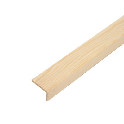 B&Q Unfinished Natural Pine L-Shape Moulding (L)2400Mm (W)34Mm (T)20Mm