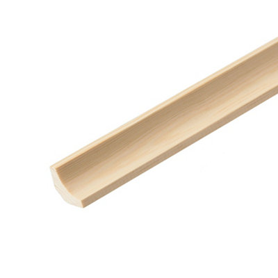 B&Q Unfinished Natural Pine Scotia Moulding (L)2400Mm (W)23Mm (T)23Mm