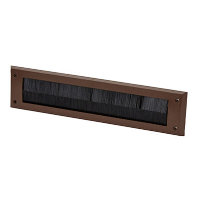 Diall Brown Letterbox Draught Excluder, (H)80Mm (W)342Mm