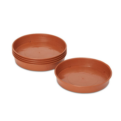 Verve Lei Brown Grow Pot Saucer (Dia)11.5Cm, Pack Of 5