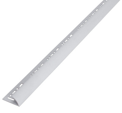 Diall White 12.5Mm Round Polyvinyl Chloride (Pvc) External Edge Tile Trim, (W)31Mm