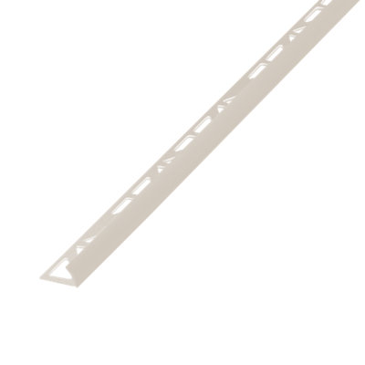 Diall Cream 9Mm Round Polyvinyl Chloride (Pvc) External Edge Tile Trim, (W)27Mm