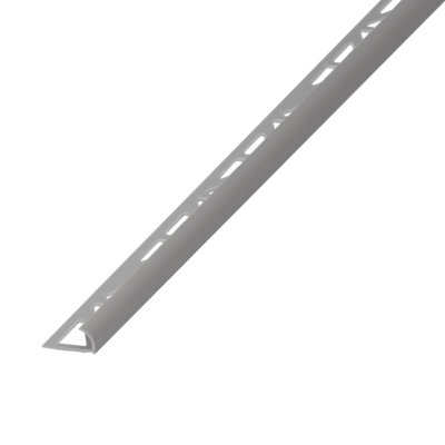 Diall Grey 9Mm Round Polyvinyl Chloride (Pvc) External Edge Tile Trim, (W)27Mm