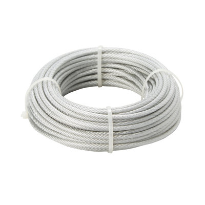Diall White Pvc & Steel Cable, (L)20M (Dia)4Mm, 900G