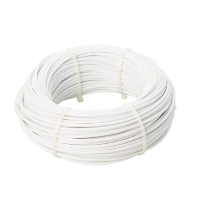 Diall White Pvc & Steel Cable, (L)60M (Dia)1.2Mm, 1010G