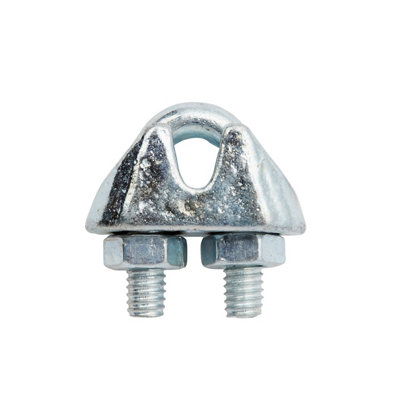 Diall Zinc-Plated Steel Wire Rope Clamp (L)90Mm (Dia)3Mm, Pack Of 2