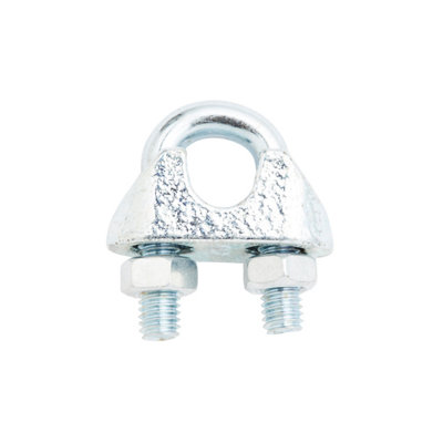 Diall Zinc-Plated Steel Wire Rope Clamp (L)90Mm (Dia)5Mm, Pack Of 2