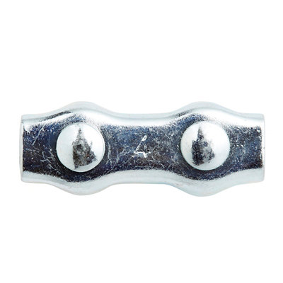 Diall Duplex Zinc-Plated Steel Wire Rope Clamp (L)90Mm (Dia)4Mm, Pack Of 2