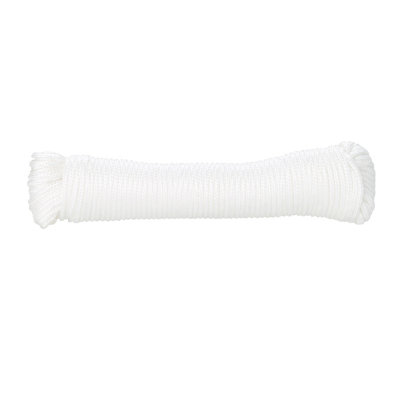 Diall White Polypropylene Braided Rope, (L)20M (Dia)2Mm