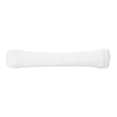Diall White Polypropylene Braided Rope, (L)20M (Dia)2.8Mm