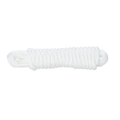 Diall White Polypropylene Braided Rope, (L)2M (Dia)4Mm