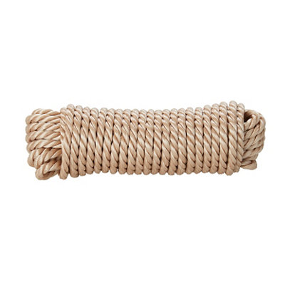 Diall Beige Polypropylene Twisted Rope, (L)10M (Dia)6Mm