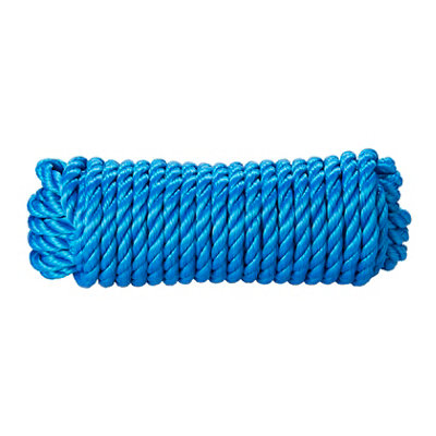 Diall Blue Polypropylene Twisted Rope, (L)7.5M (Dia)12Mm