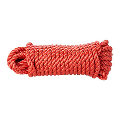 Diall Red Polypropylene Twisted Rope, (L)7.5M (Dia)14Mm