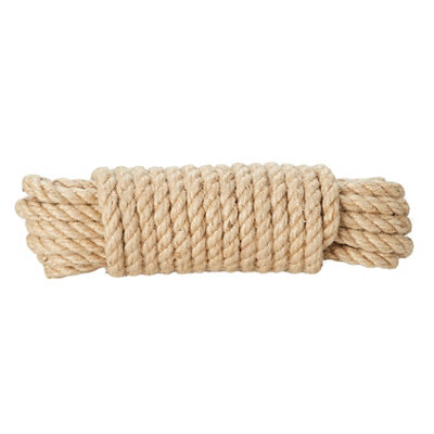 Diall Hemp Twisted Rope, (L)10M (Dia)12Mm
