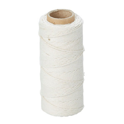 Diall White Cotton Twine, (L)60M (Dia)1.2Mm