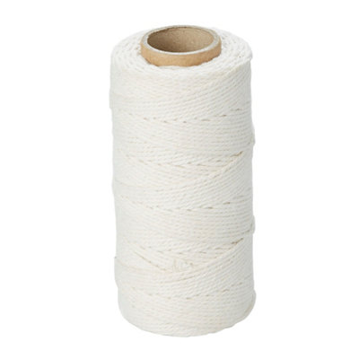 Diall White Cotton Twine, (L)79M (Dia)1.2Mm