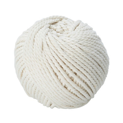 Diall White Cotton Twine, (L)30M (Dia)2.5Mm