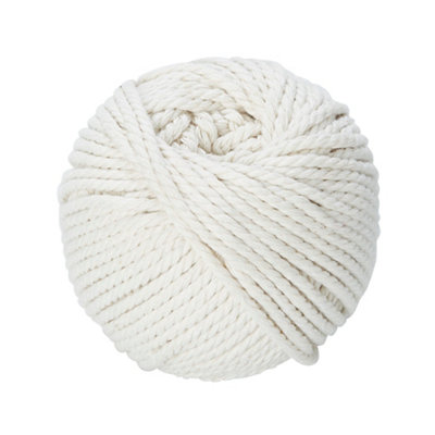Diall White Cotton Twine, (L)20M (Dia)3Mm