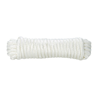 Diall White Nylon Braided Rope, (L)10M (Dia)10Mm