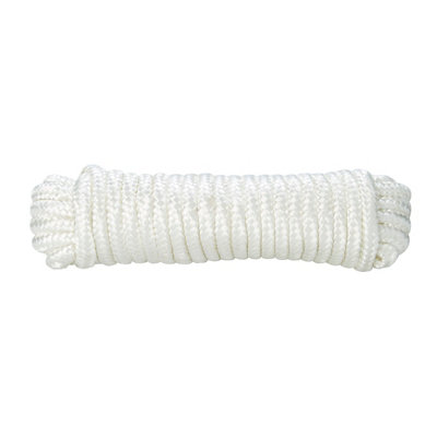 Diall White Nylon Braided Rope, (L)10M (Dia)12Mm